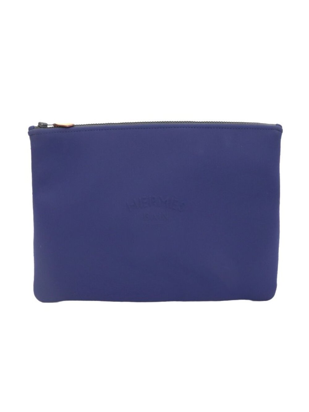 Hermes Neobain GM Pouch Nylon Polyurethane Blue Marine Navy